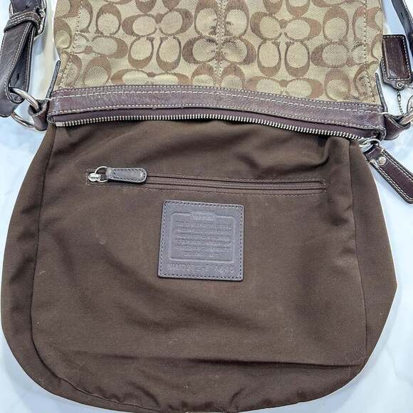 Coach Chelsea Signature Brown Canvas Hobo Shoulder Bag Y2K - Picture 14 of 14
